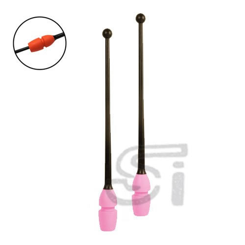 CLAVETTE BICOLOR NERO/ROSA CM.45,5 FIG Amaya